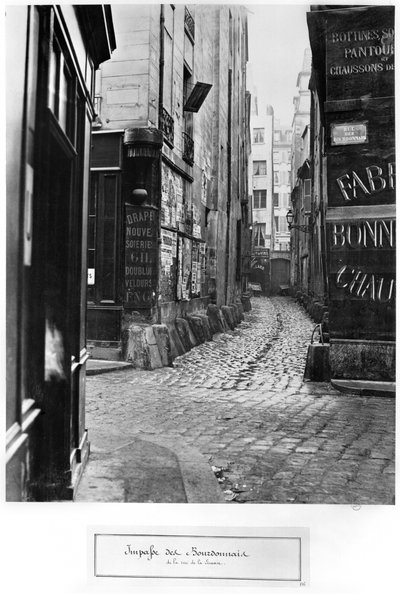 Impasse des Bourdonnais, from rue de la Limace, Paris by Charles Marville